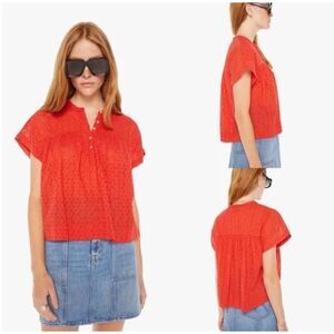 Mother The Pop Your Top High Risk Red Women's Top Size XS
